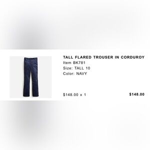 J. Crew Women's Dark Blue Corduroy Jeans